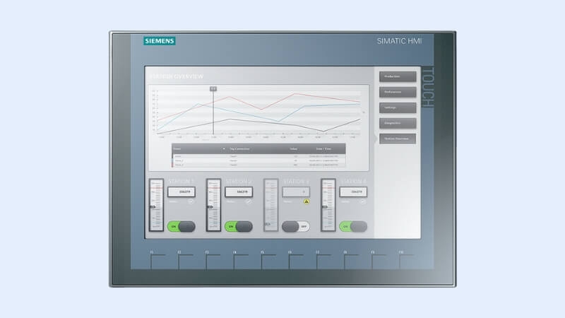 HMI thường là một màn hình hiển thị thông tin