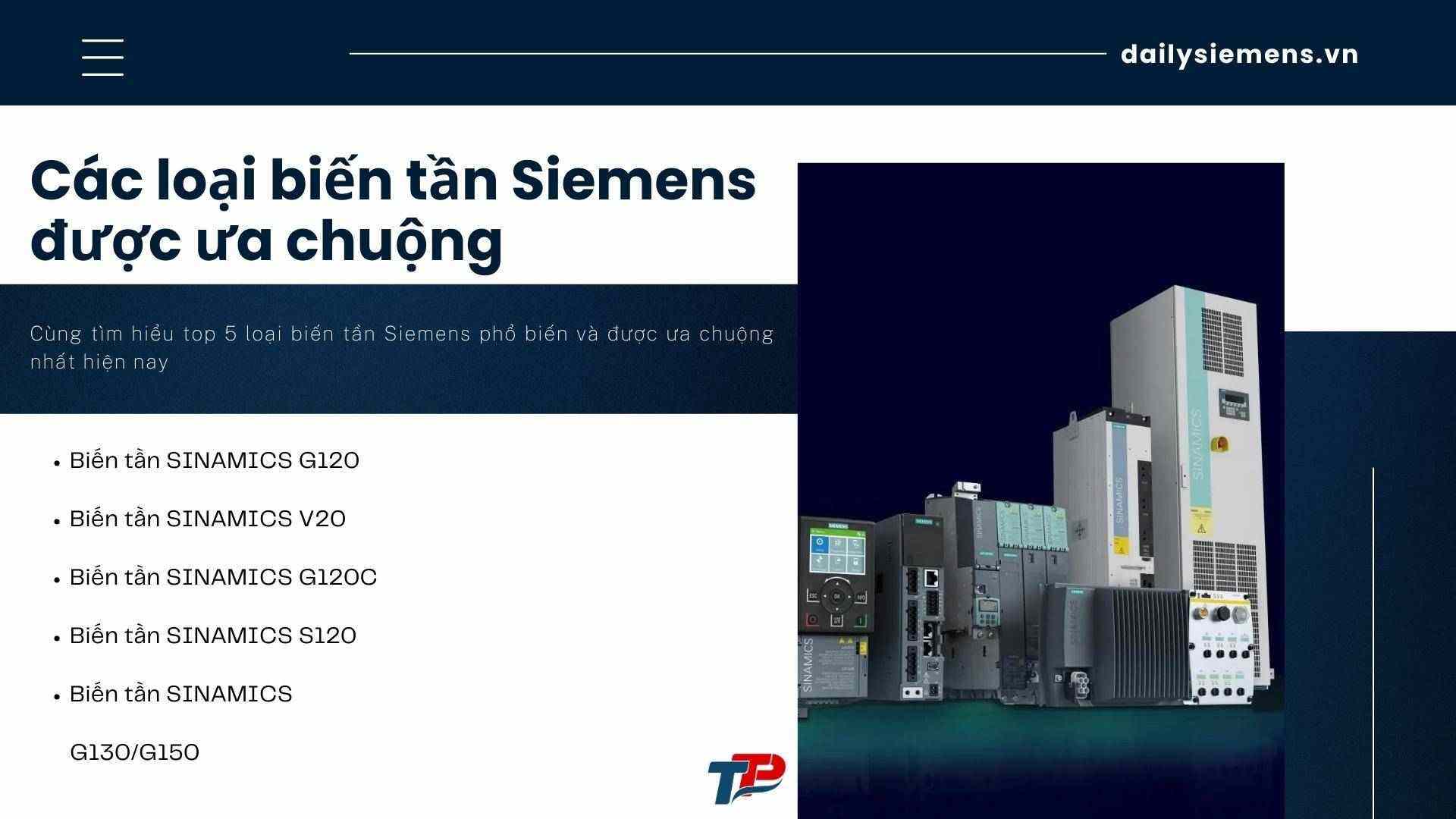 Top 5 loại biến tần Siemens đa năng nhất và ứng dụng trong công nghiệp