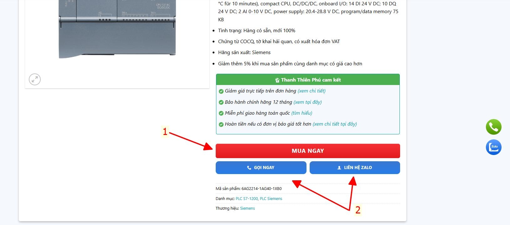 gui yeu cau mua hang