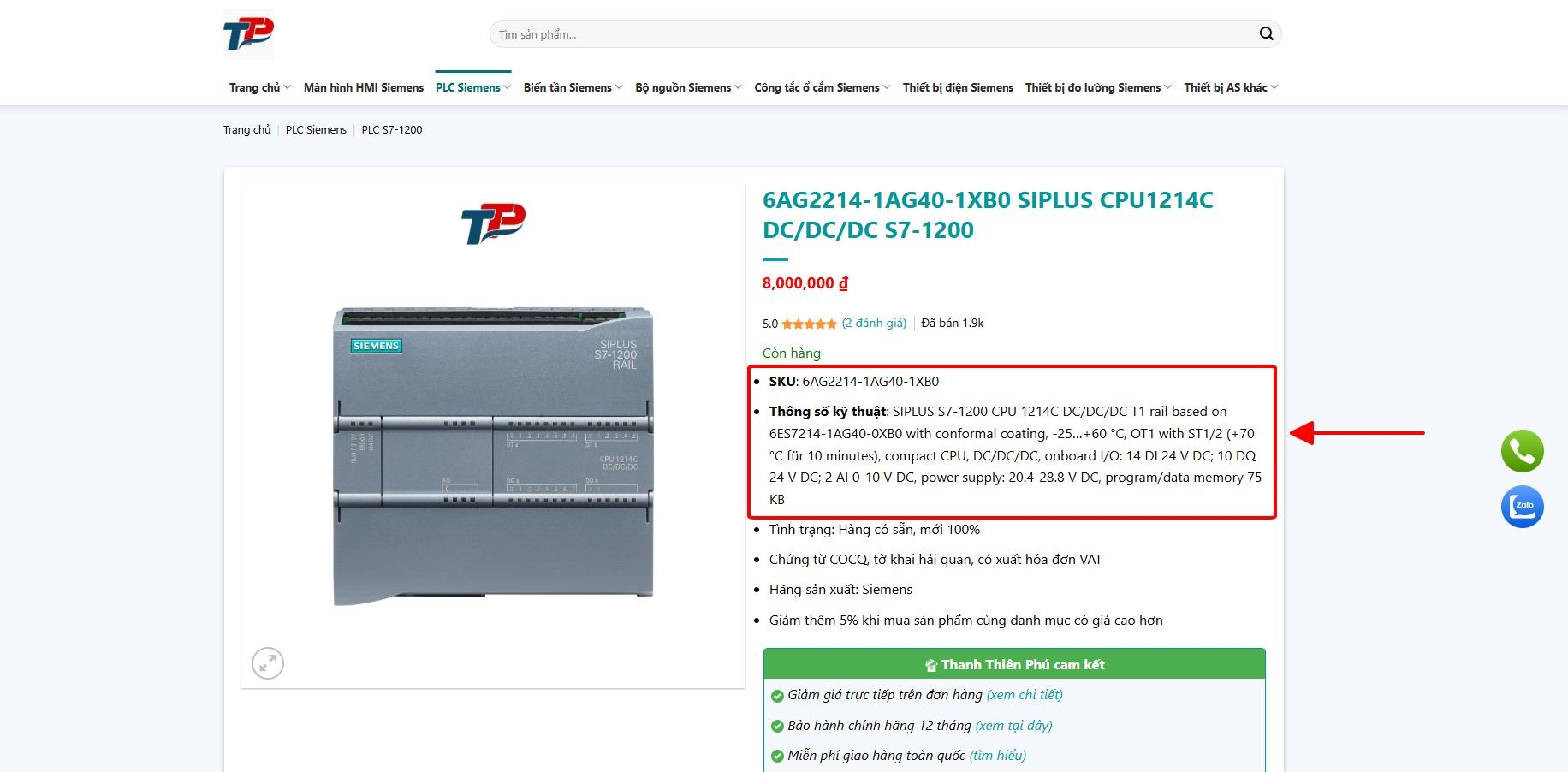 kiem tra thong tin san pham