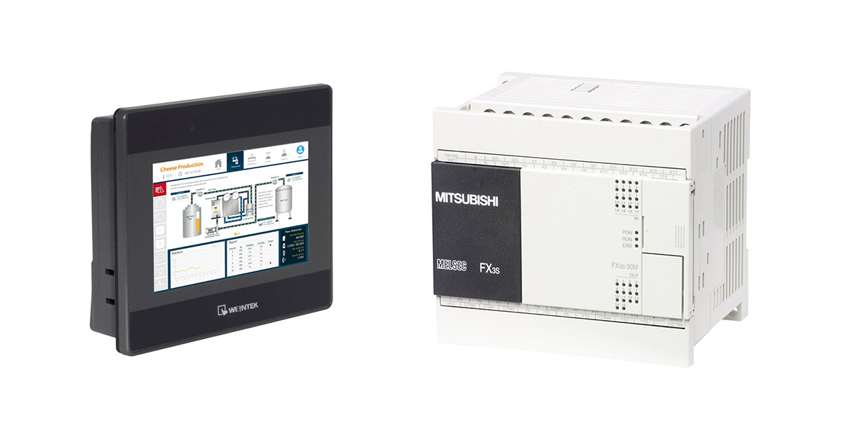 Chuẩn bị HMI Weintek và PLC Mitsubishi