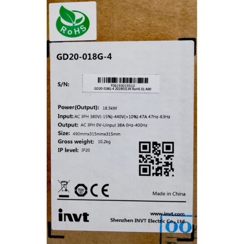 GD20-018G-4 - Biến tần INVT GD20 3 pha 380V 18.5kW full box
