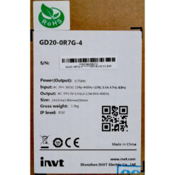GD20-0R7G-4 - Biến tần INVT GD20 3 pha 380-440V 0.75kW full box