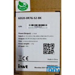 GD20-0R7G-S2-BK - Biến tần INVT GD20 1 pha 220V 0.75kW full box