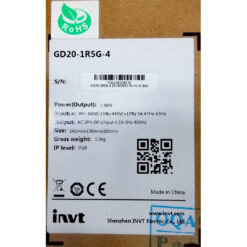 GD20-1R5G-4 - Biến tần INVT GD20 3 pha 380-440V 1.5kW full box