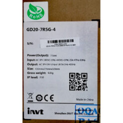 GD20-7R5G-4 - Biến tần INVT GD20 3 pha 380V 7.5kW full box
