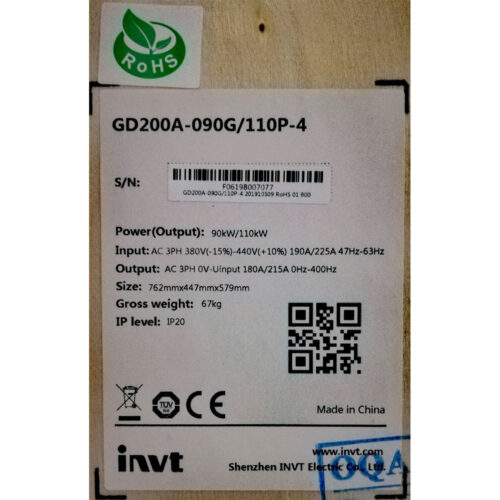 GD200A-090G/110P-4 - Biến tần INVT GD200A 3 pha 380V 90/110kW full box