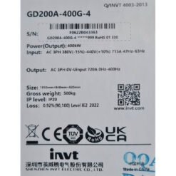 GD200A-400G-4 - Biến tần INVT GD200A 3 pha 380V 400kW full box