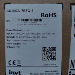 GD200A-7R5G-2 - Biến tần INVT GD200A 3 pha 220V 7.5kW full box