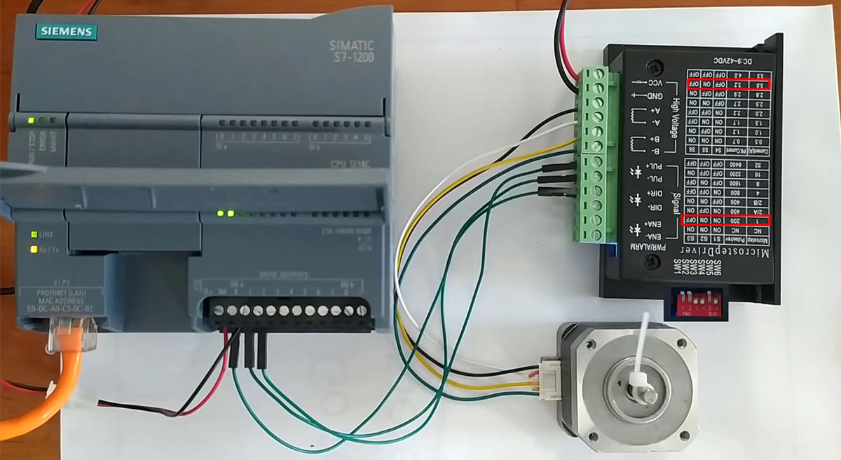 Điều khiển Step motor bằng PLC Siemens