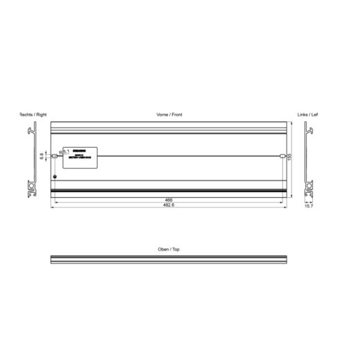 6ES7590-1AE80-0AA0 - Mounting rail 482,6mm S7-1500 Siemens