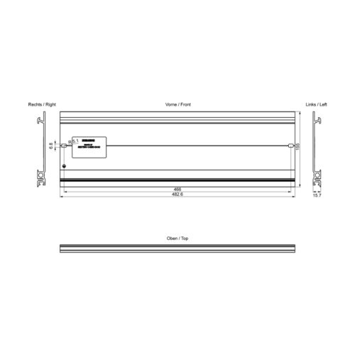 6ES7590-1AF30-0AA0 - Mounting rail 530mm S7-1500 Siemens
