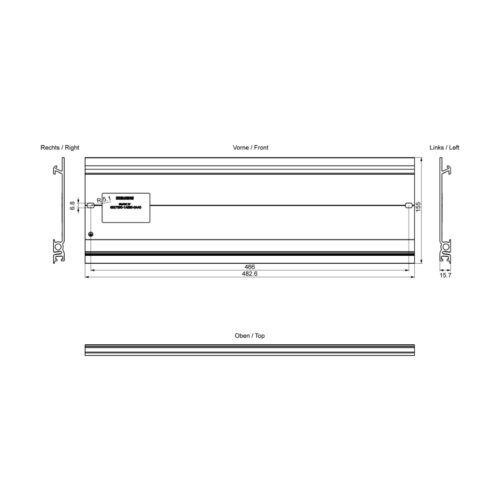 6ES7590-1AJ30-0AA0 - Mounting rail 830mm S7-1500 Siemens