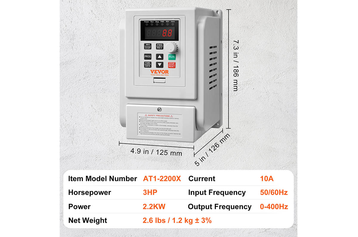 Thông số kỹ thuật của biến tần 2.2kW