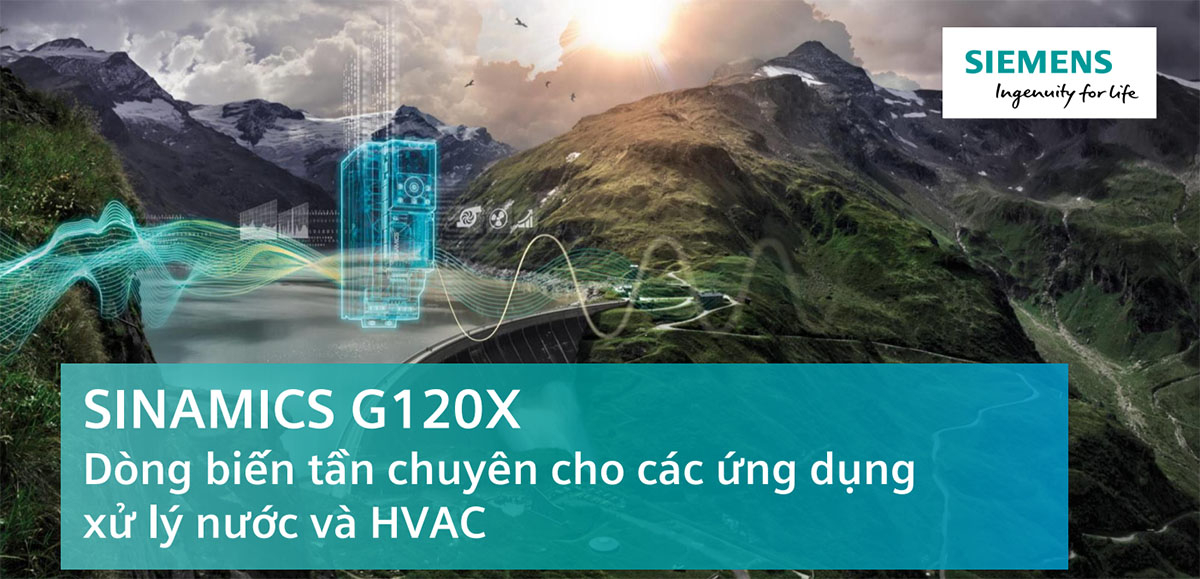 Biến tần G120X là dòng chuyên dụng cho ngành nước và HVAC Biến tần G120X là dòng chuyên dụng cho ngành nước và HVAC