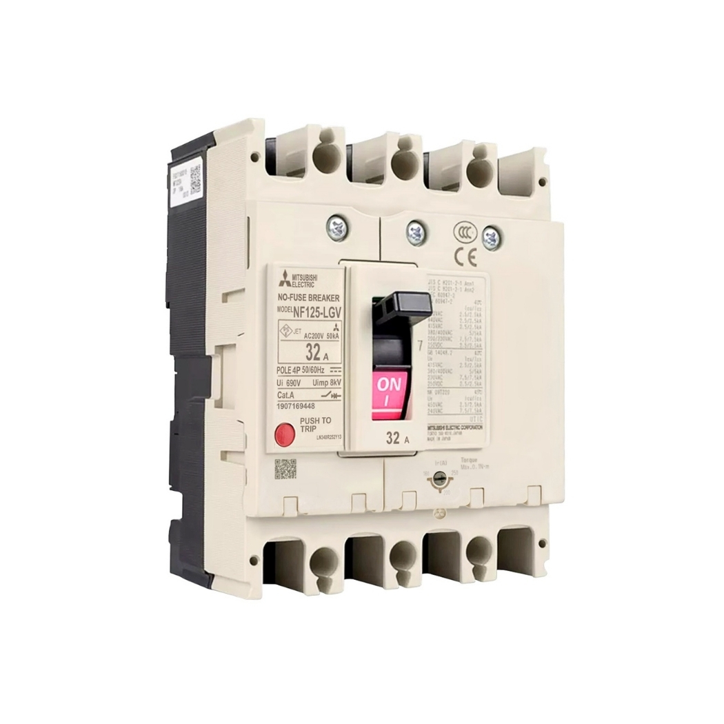 nf125 lgv 4p 25 32a mccb chinh dong mitsubishi NF125-LGV 4P 25-32A - MCCB chỉnh dòng Mitsubishi