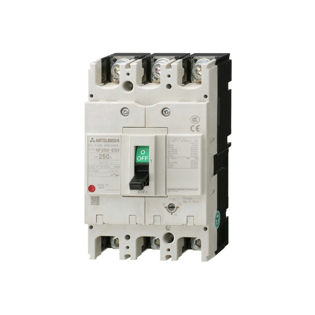 nf250 rgv 3p 160 200a mccb chinh dong mitsubishi NF250-RGV 3P 160-200A - MCCB chỉnh dòng Mitsubishi