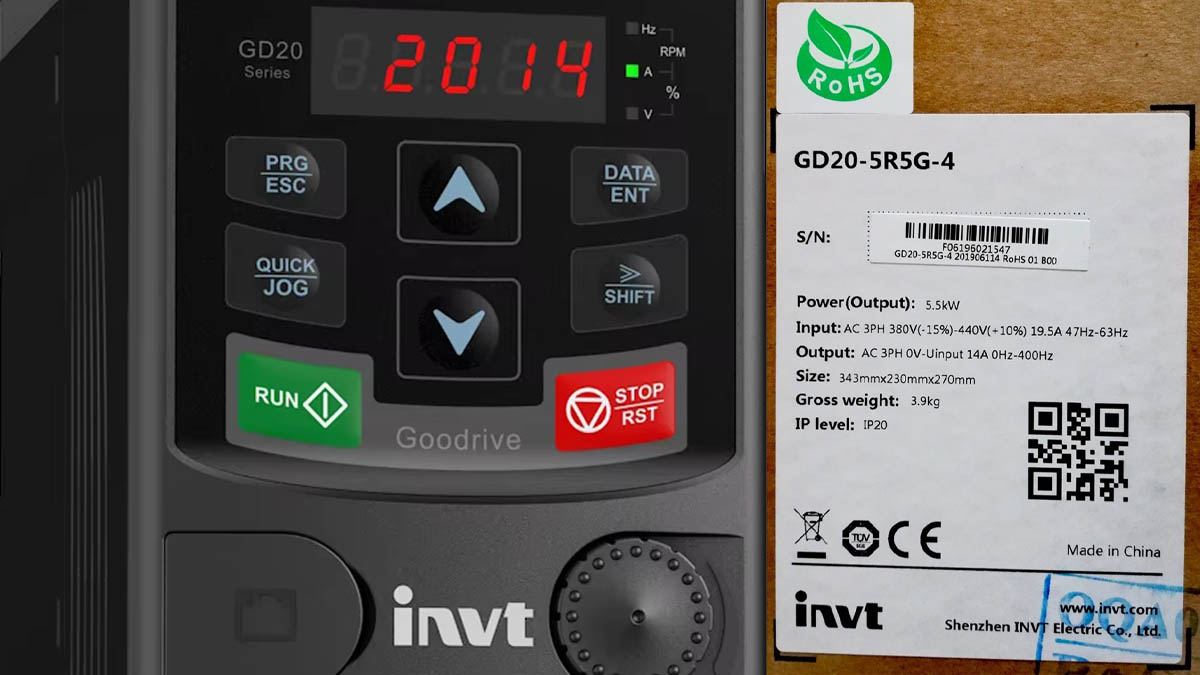 Biến tần INVT 5.5kW GD20-5R5G-4