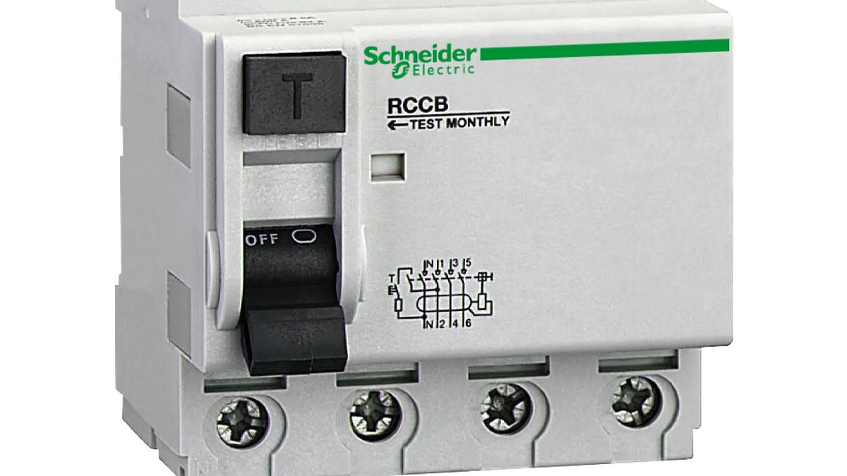 RCCB là viết tắt của "Residual Current Circuit Breaker"