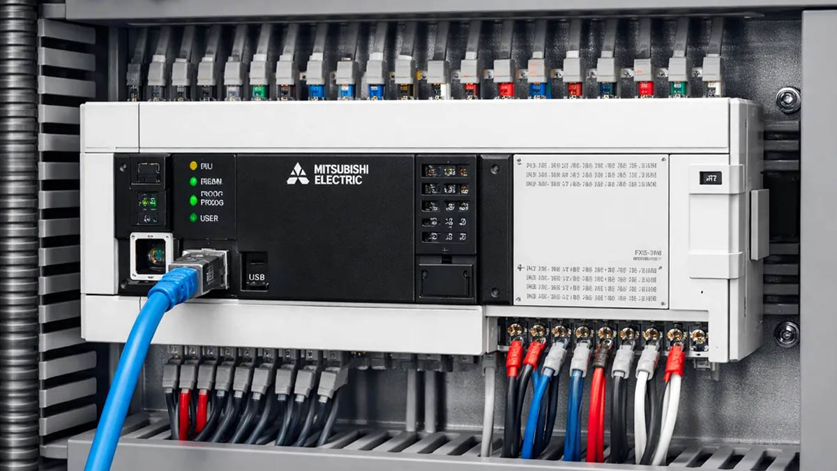 lap-dat-plc-fx5u-mitsubishi-electric-tren-tu-dien Lắp đặt PLC FX5U Mitsubishi Electric trên tủ điện