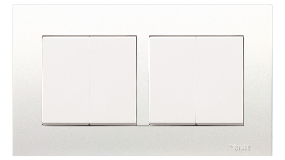 cong-tac-schneider-chu-nhat-kb34-1 Công tắc Schneider chữ nhật KB34/1 (Vivace, 16AX, 250V, 1 chiều, 4 hạt, màu trắng)