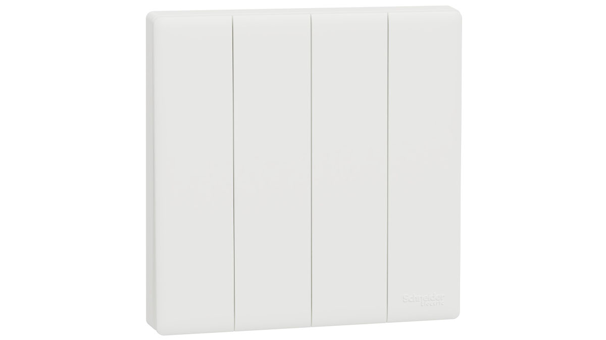 cong-tac-schneider-vuong-kbn3416-2-we Công tắc Schneider vuông KBN3416_2_WE (Vivace E, 2 chiều, 16AX, 250V, 4 hạt, màu trắng)