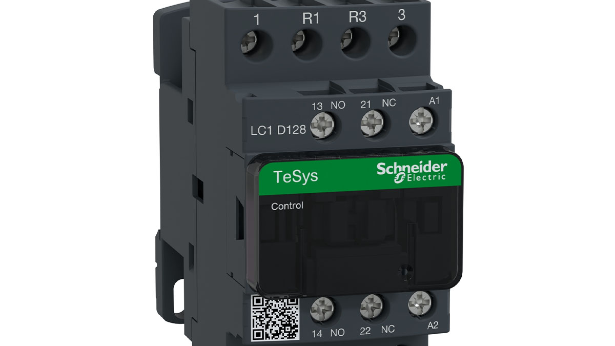contactor-12a-schneider-lc1d128e7 Contactor 12A Schneider LC1D128E7 (4P(2NO+2NC), AC-1, <=440V, 25A, 48V AC, 50/60Hz)