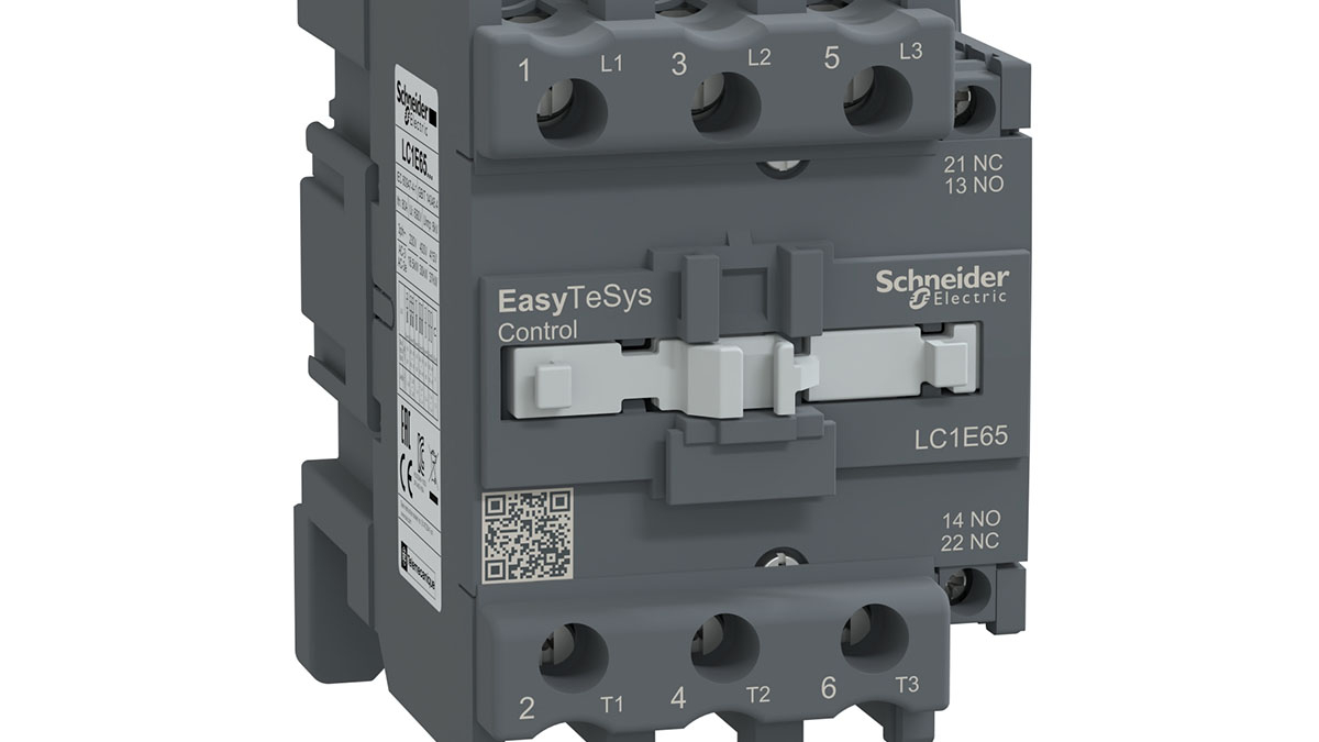contactor-65a-schneider-lc1e65b5 Contactor 65A Schneider LC1E65B5 (3P(3NO), AC-3/AC-3e, <=440V, 65A, 24V AC, 50Hz)