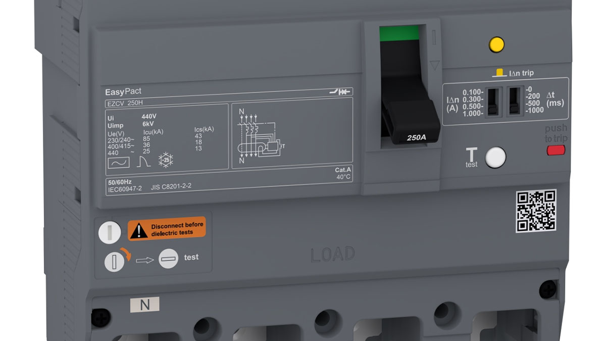 elcb-schneider-ezcv250h4250 ELCB Schneider EZCV250H4250 (TMD, 250A, 4 poles 3d)