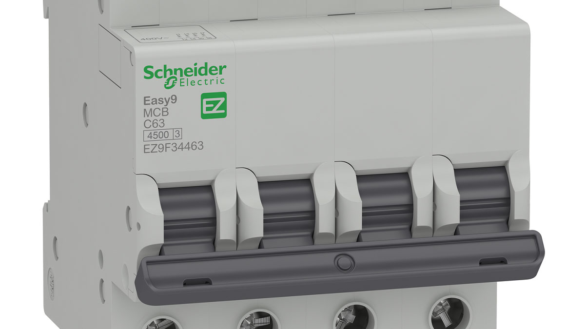 mcb-schneider-ez9f34463 MCB Schneider EZ9F34463 (4P - 63 A - C curve - 4500 A - 400 V)